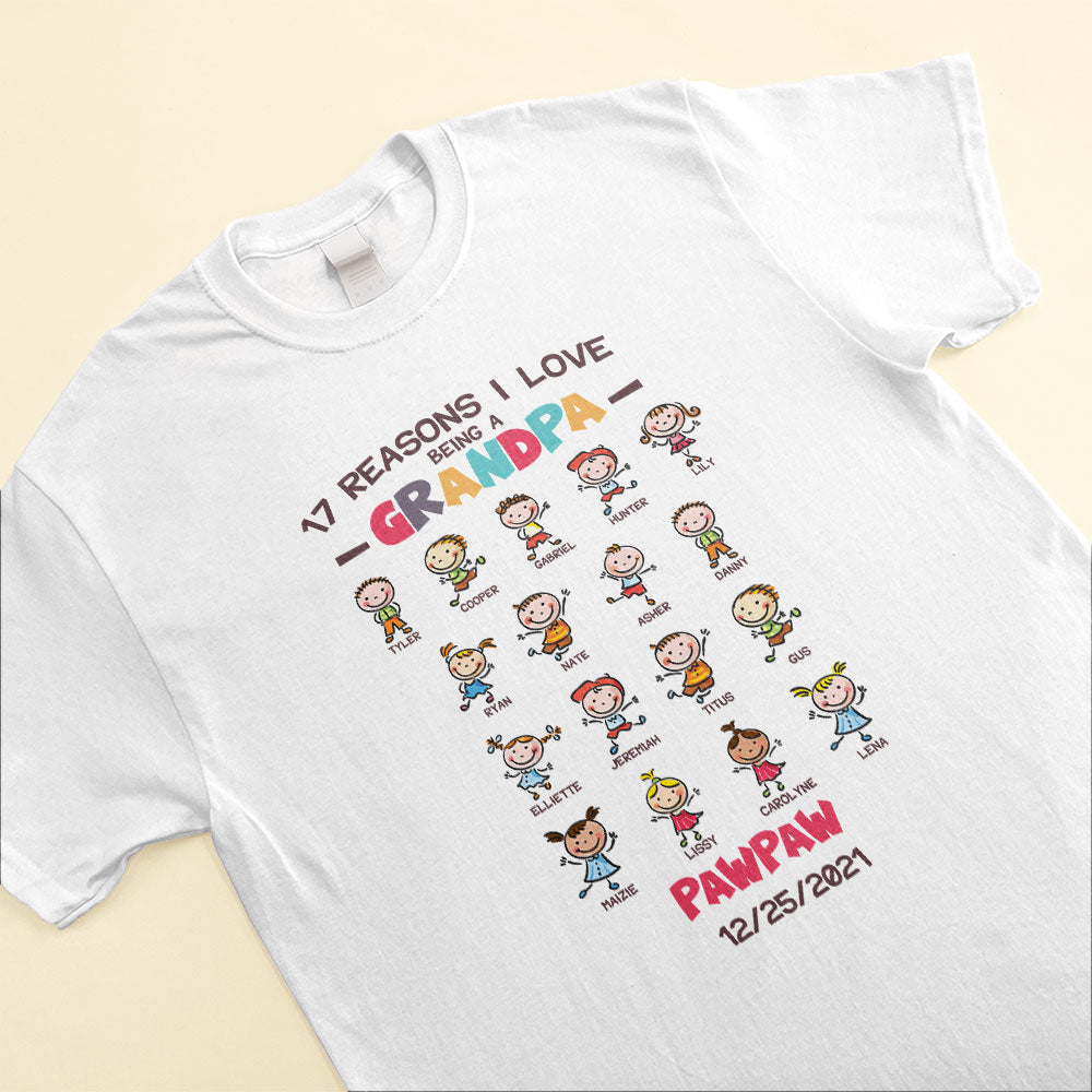 20 Reasons I Love Being A Grandpa Shirt, Father's Day Gift For Grandpa 6