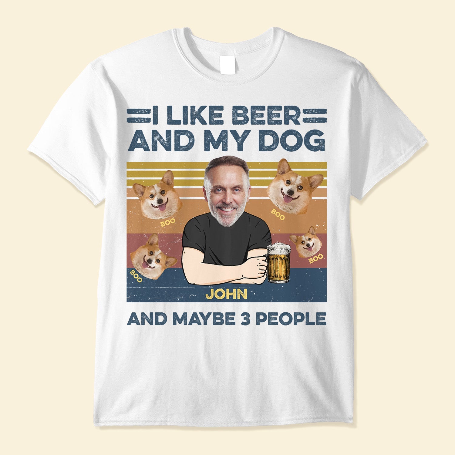 I Like Beer And My Dog T-shirt, Gift for Dog Dad