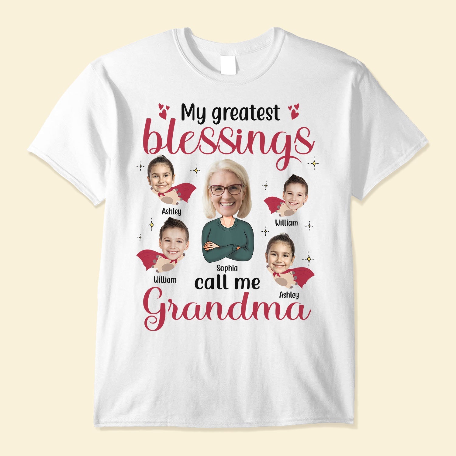 My Greatest Blessings Call Me Grandma T-shirt, Gift for Grandma