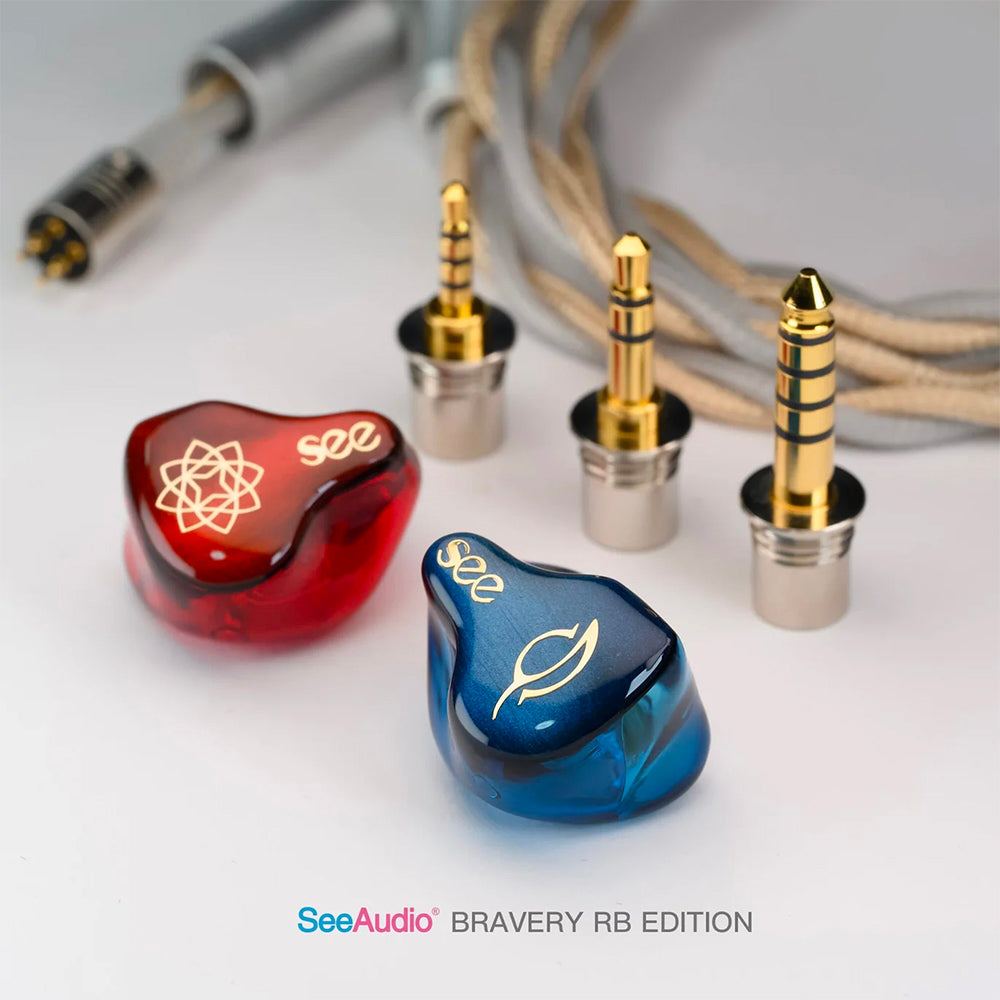 seeaudio bravery 赤＋リケーブル - オーディオ機器