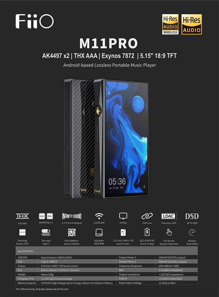 Fiio Launched New Flagship Portable Player M11 Pro | Hifigo — HiFiGo