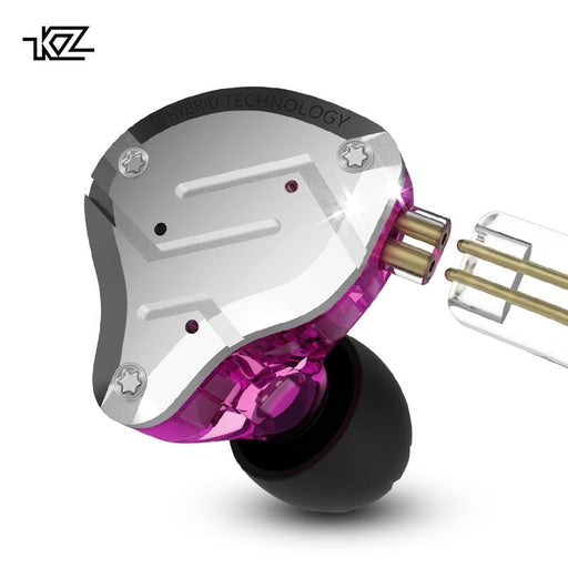 KZ ZS10 Pro DIY Earbuds 5 Hybrid Driver 4BA+1DD in-Ear Monitor Earphone  H1H3 