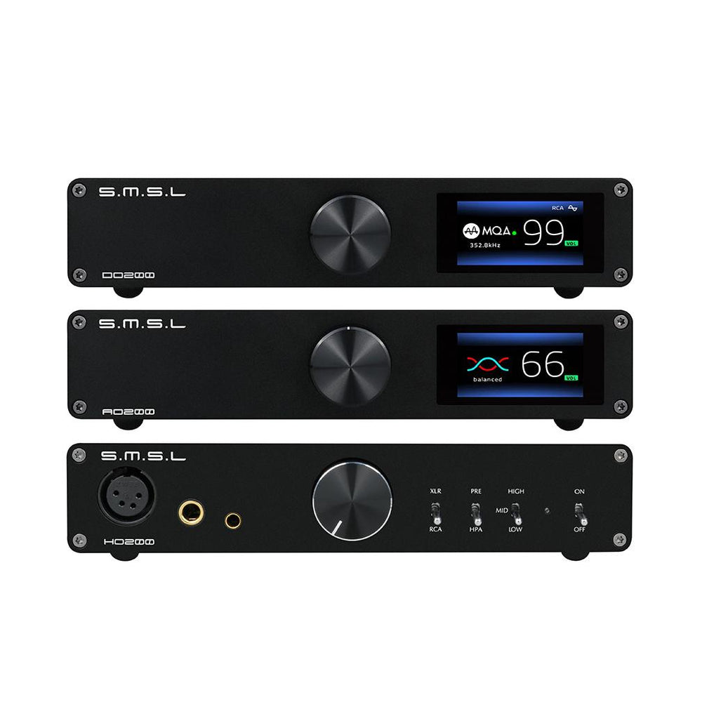 SMSL DO200 MQA DAC + HO200 Headphone Amplifier + AO200 Digital