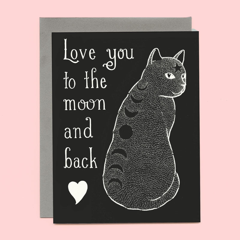 Moon Phase Cat card