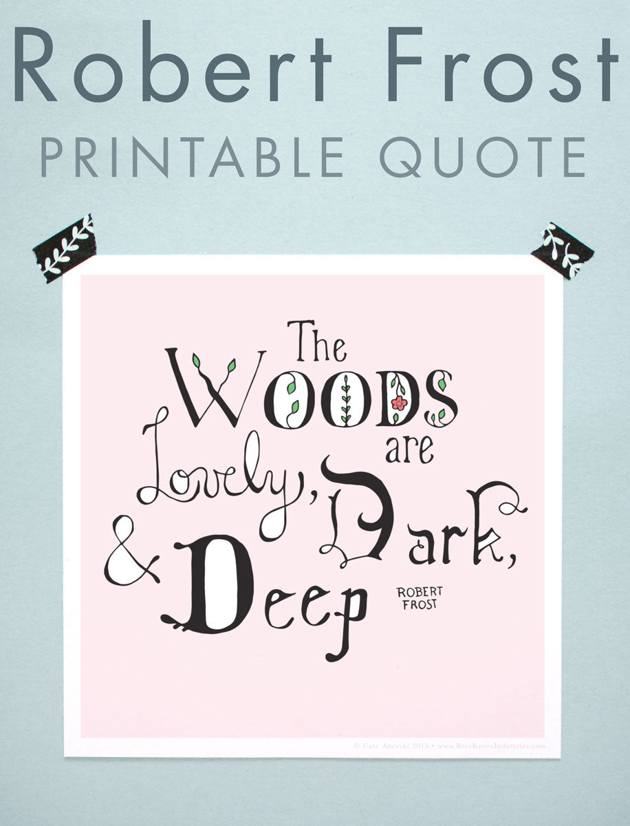 Robert Frost printable wall art