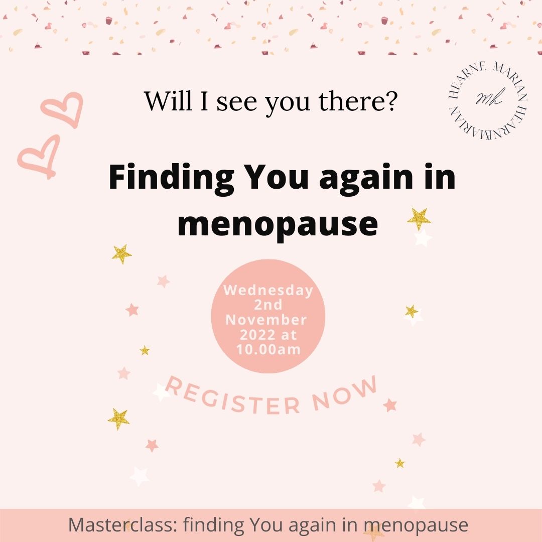 finding you again in menopause masterclass, 2nd November 2022 at 10.00am