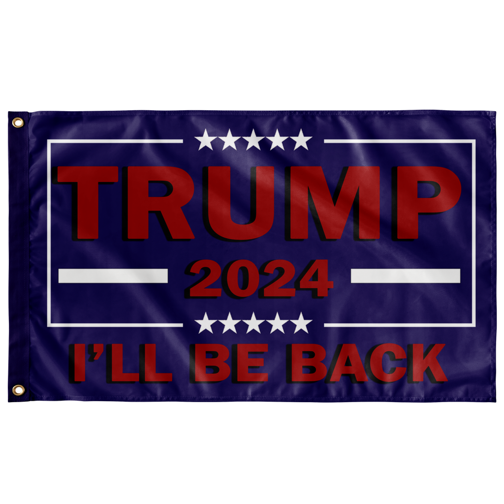 Trump 2024 I'll Be Back Flag Trump Rack