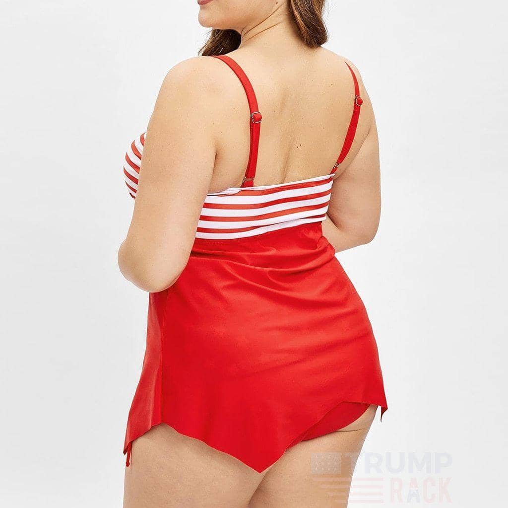 plus size american flag bathing suit