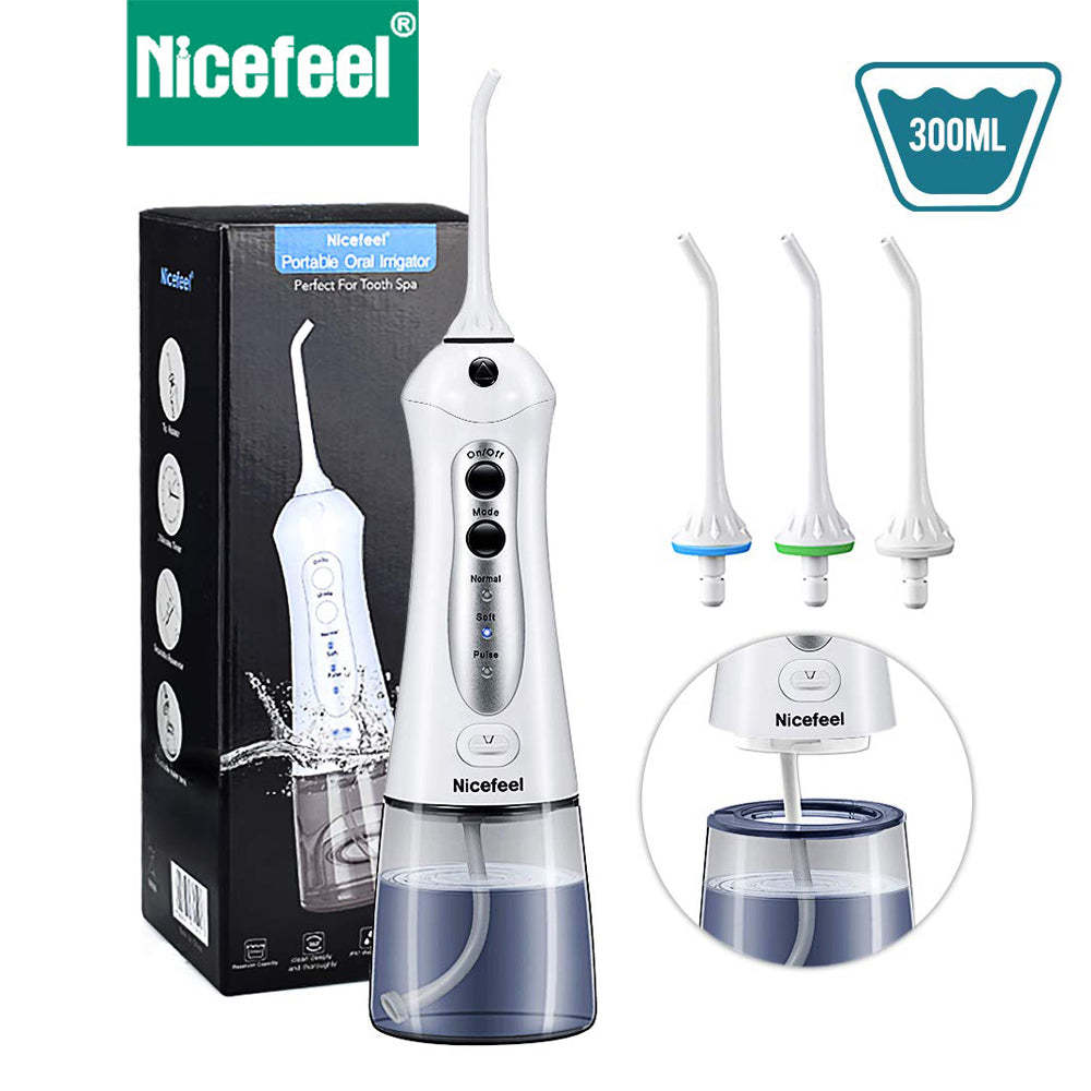Nicefeel 300ML IPX7 Portable Cordless Ultra Water Flosser Classic