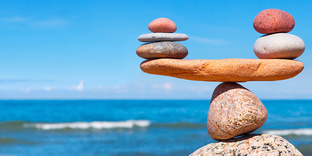 CBD creating balance with rocks as an example