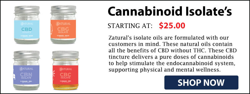 Zatural Isolate Cannabinoid collection shop now