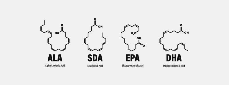 different compounds in omegas