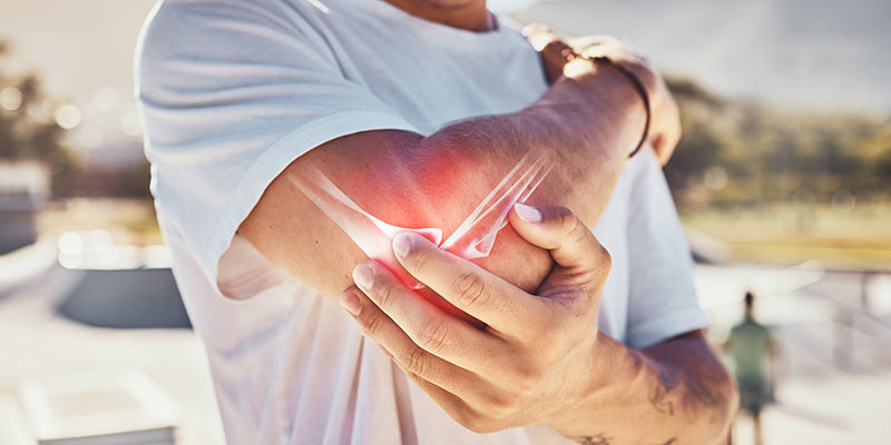 Man taking omegas for joint health