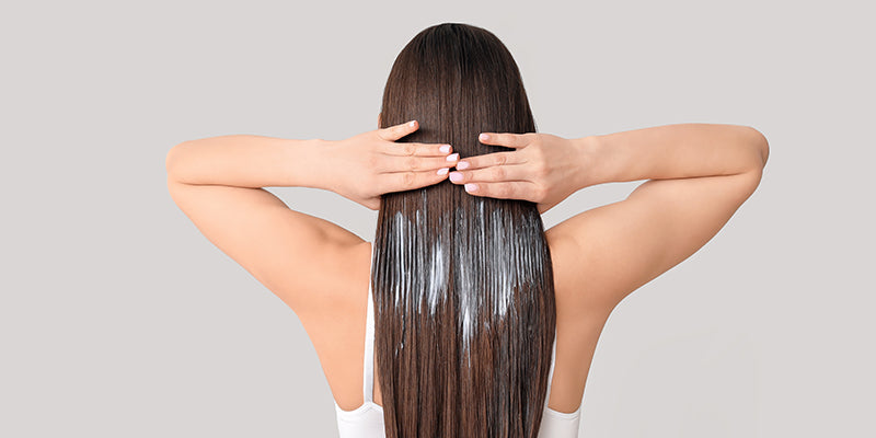 Women using hemp oil for hair health