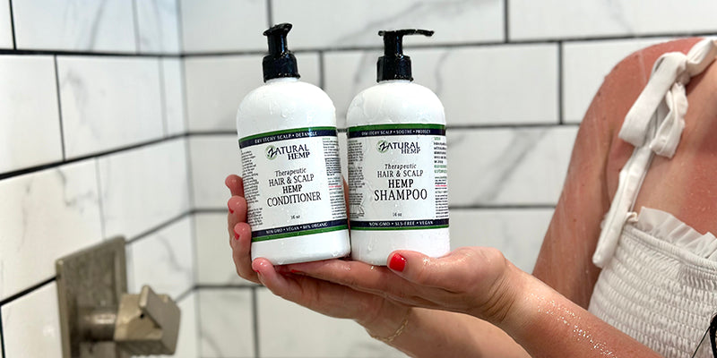 Zatural hemp Shampoo and conditioner for hair health