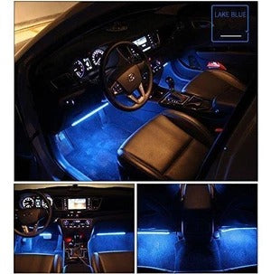 50 Off Car Interior Lights 4pcs 48 Led Wireless Remote Control Multicolor Music Interior Strip Lights