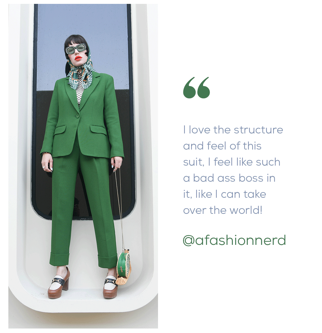 Suited for Color: @afashionnerd styles our new green suit