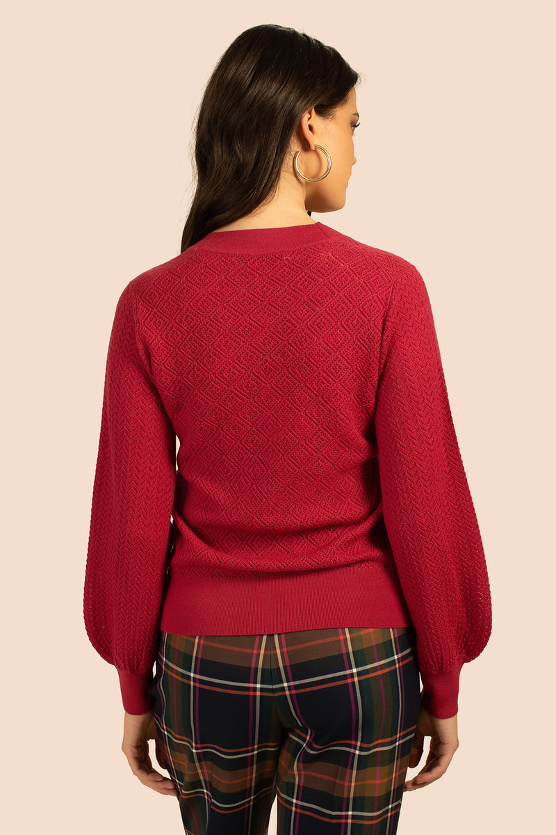 Women's Sweater | Evening Sun Long-Sleeve V-Neck Sweater | Trina Turk