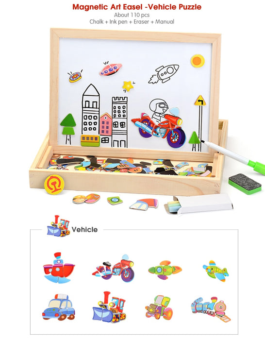 magnetic wooden puzzle