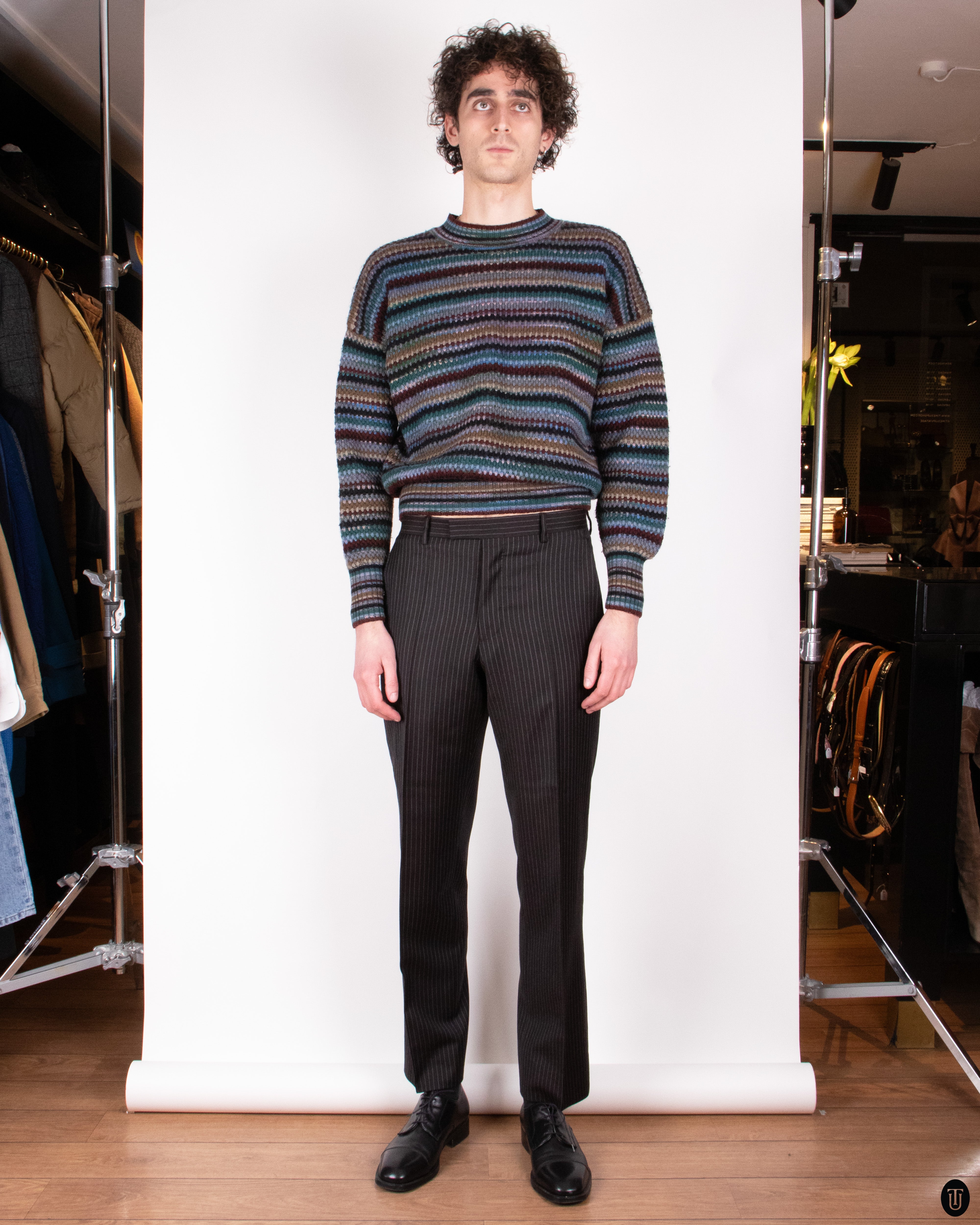 image of 90s Etro Pin Stripe Suit Pants M