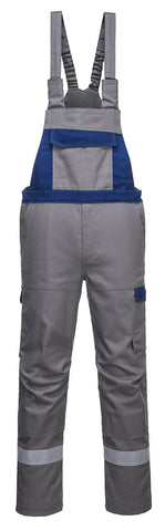 An image of the Portwest FR07 Bizflame Ultra Two-tone Bib and Brace Overalls