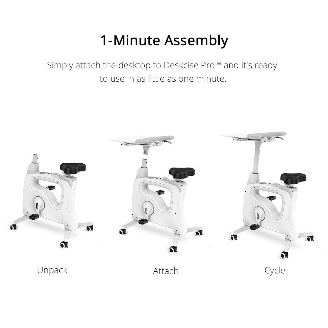 Desk Bike Stand Up Folding Exercise Desk Cycle Height Adjustable