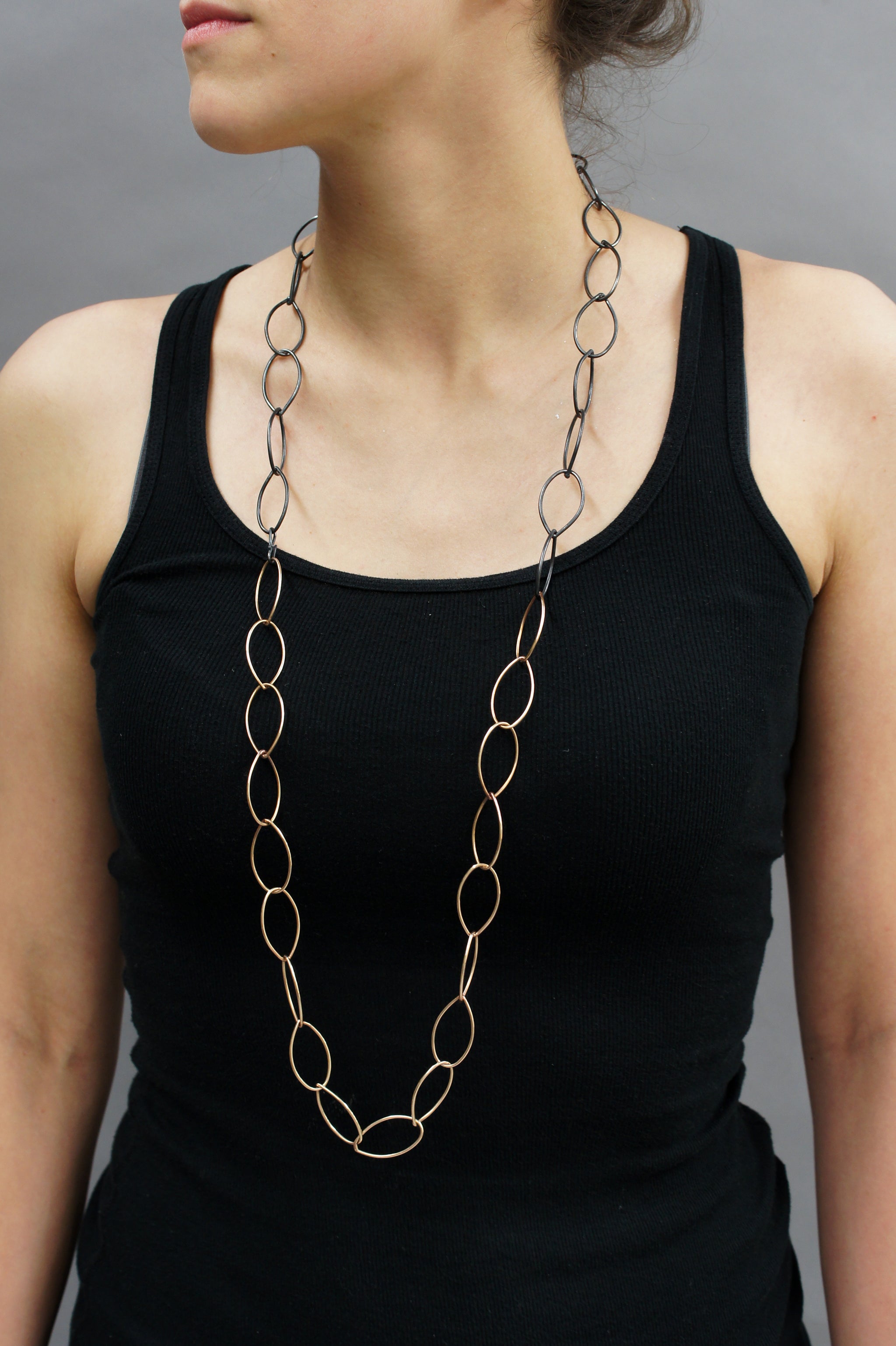 two-tone Alice necklace - Shift Collection - megan auman