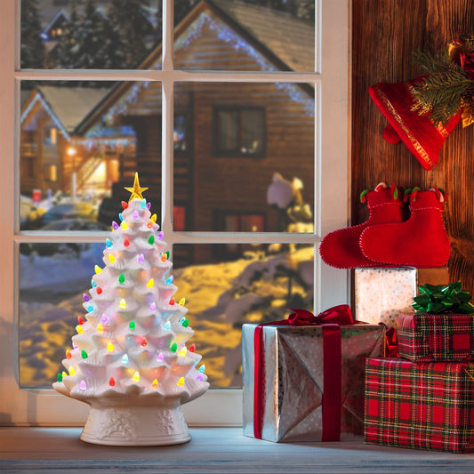 3.75 Nostalgic Ceramic Tree Salt & Pepper Shakers - Pink – Mr. Christmas