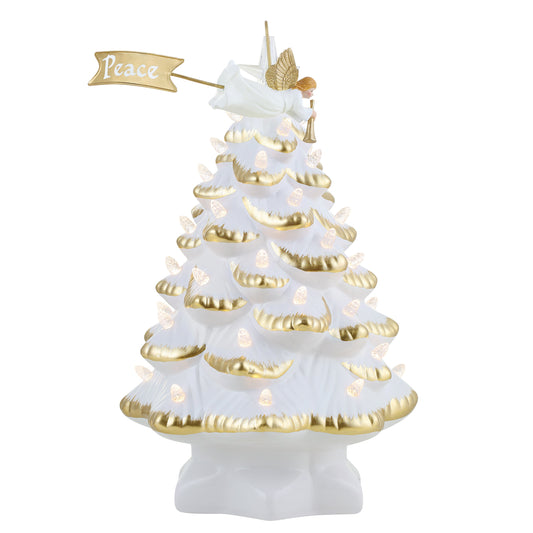 Mr. Christmas 12 Fiber Optic Angel Tree Topper - White - 21770926