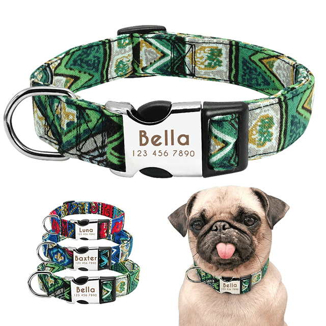 personalized nylon dog collar