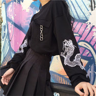 Dragon pattern long-sleeved sweater DB5966