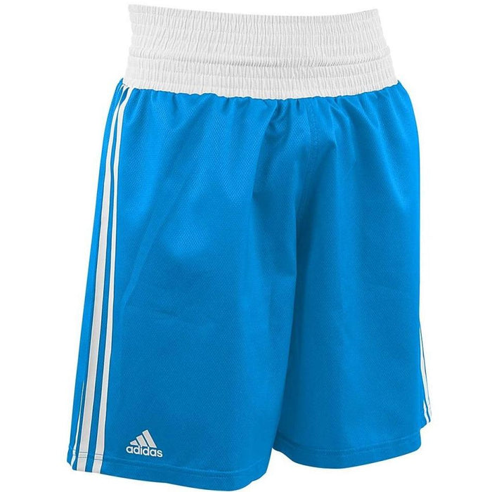 Adidas Boxing Shorts Metallic Blue/White Lightweight Fightwear / Gym A ...