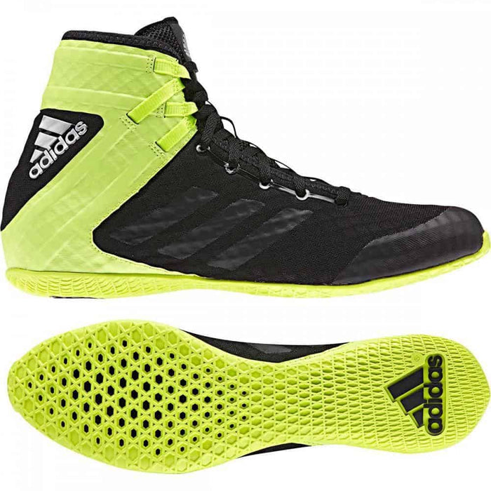 black and yellow boxing shoes