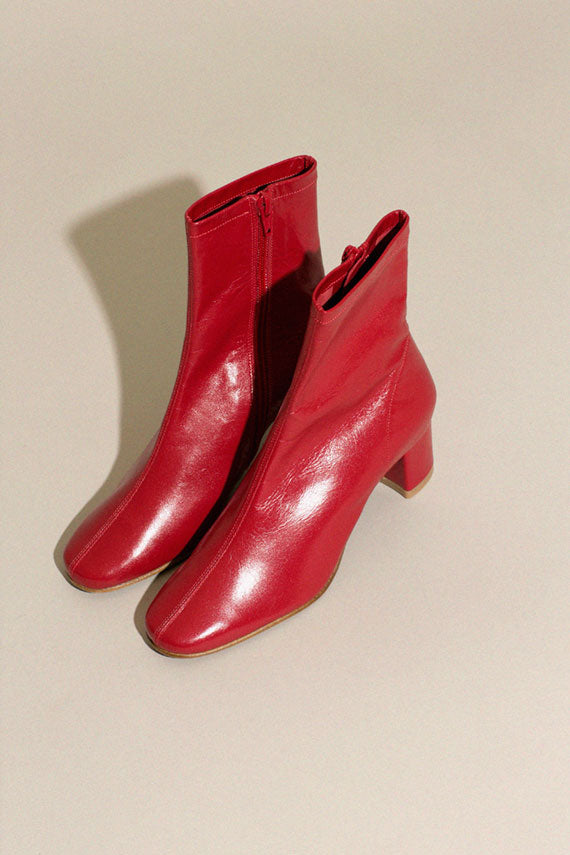 by far red boots