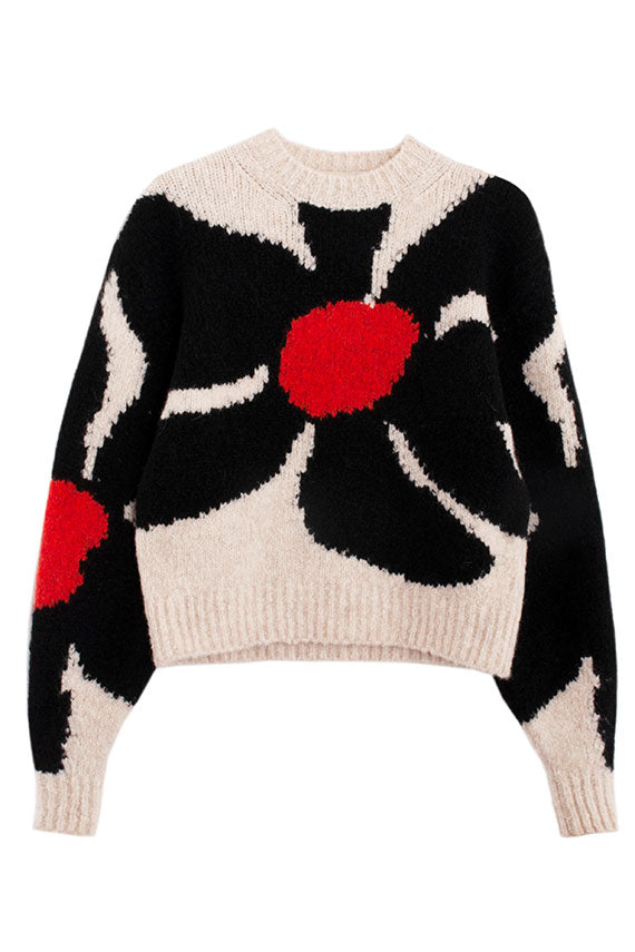 SALE 20% OFF - Paloma Wool - Black Flower Hana Sweater – BONA DRAG