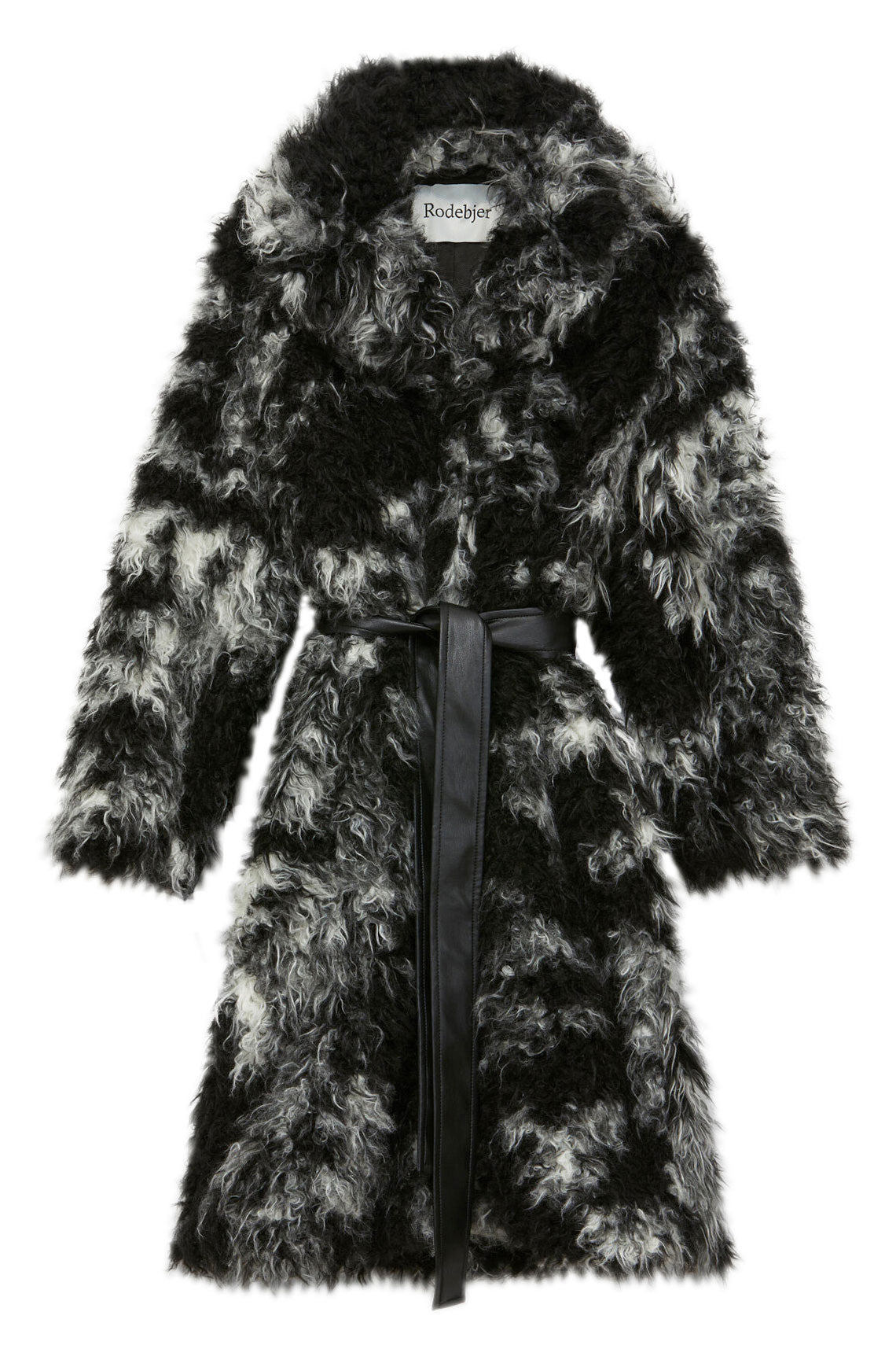 Rodebjer - Black & White Faux Fur Hila Coat – Bona Drag