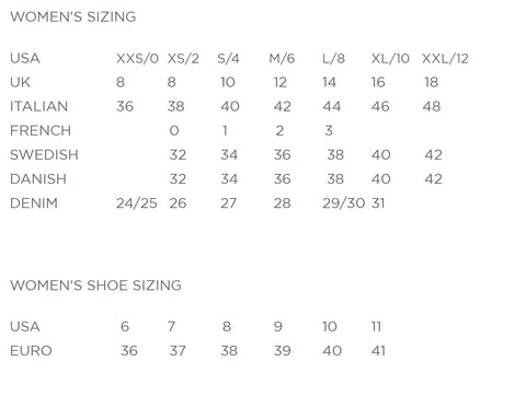 SIZING CHART – Friends of Jenny