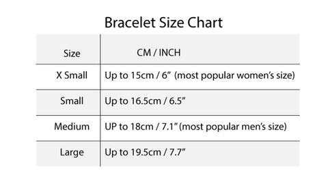 size guide bracelet size chart