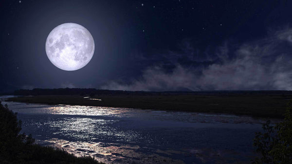 Full Moon Over River