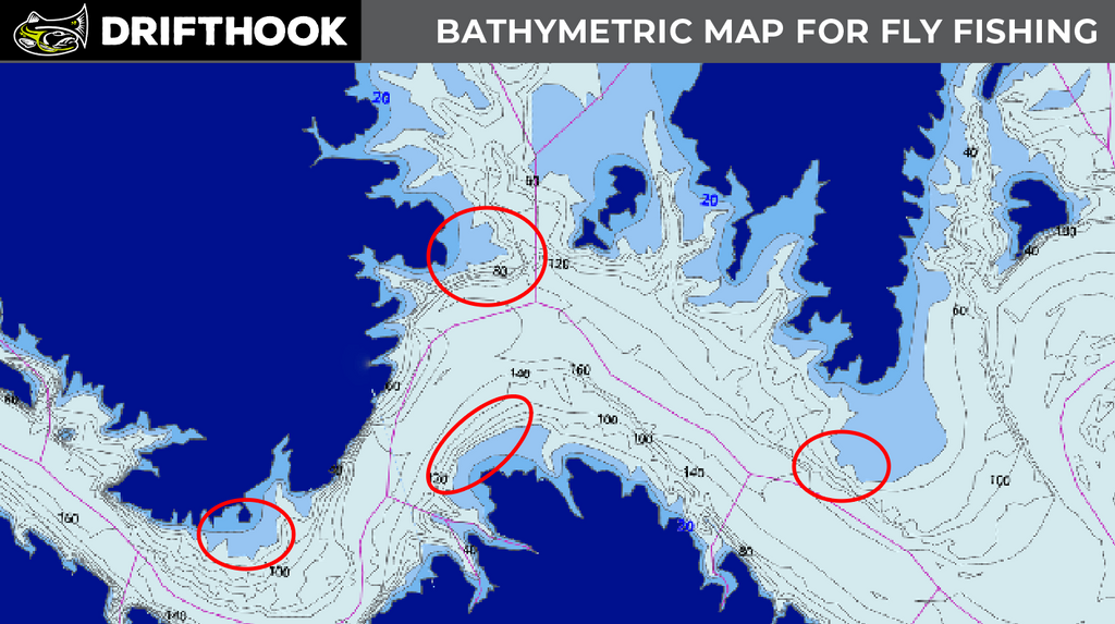 Locations on lake