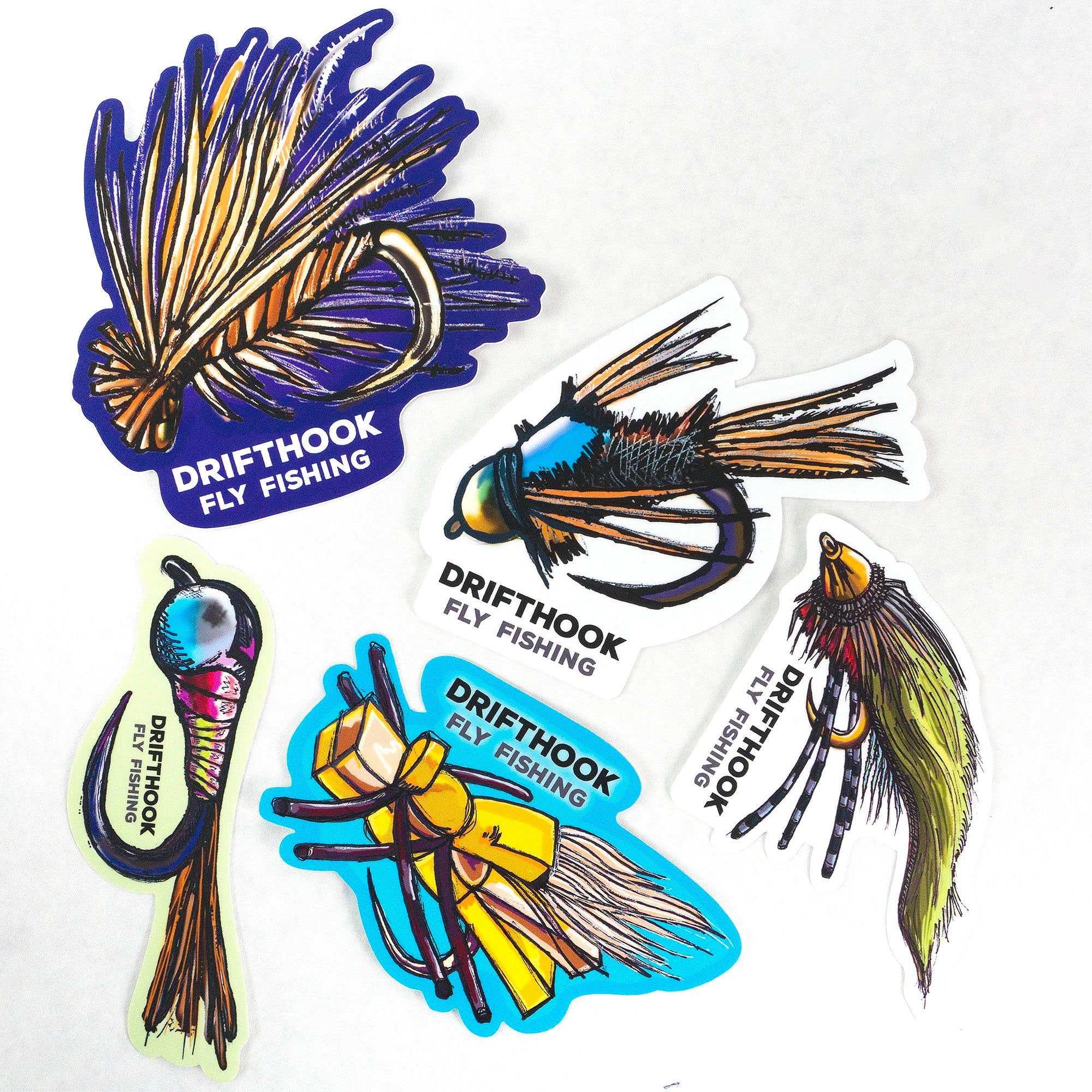 Fly Fishing Sticker 5 Pack - Trout Slaps