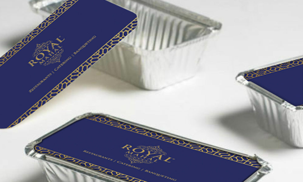 Custom cardboard foil container lids