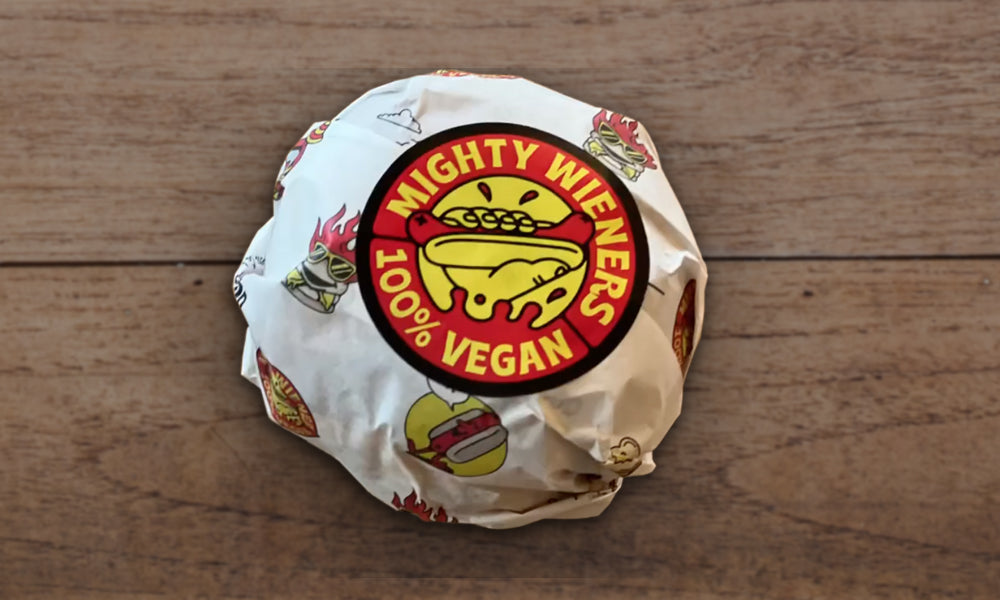 burger wrap printed with custom sticker