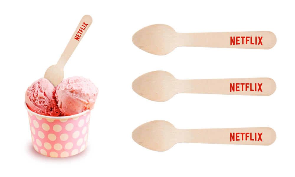 ice cream spoons custom printed