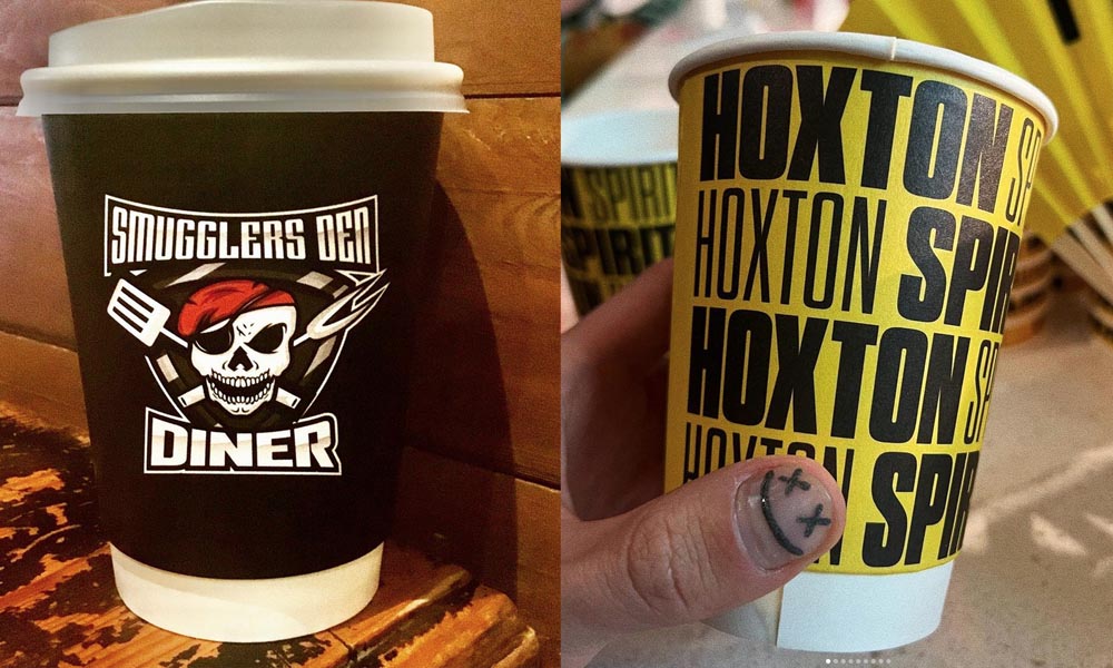 personalised paper cups bold graphics