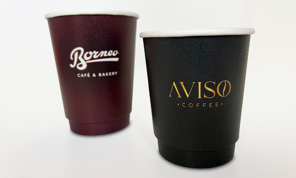 8oz Custom Branded reCUP Double Wall Recyclable Cups with Printed Base ...