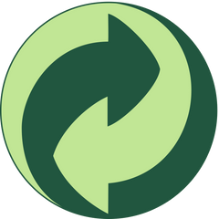 the green dot recycling symbol.