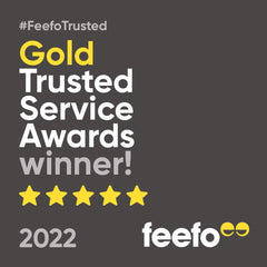 feefo gold trusted service awards winner.