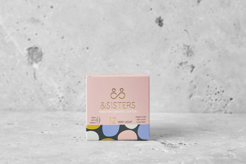 &sisters organic disposable period pads.