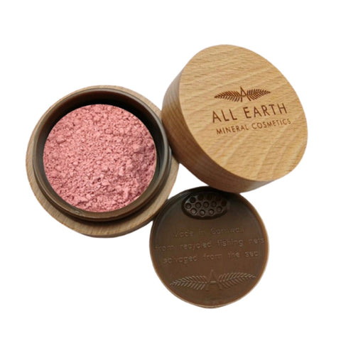 all earth mineral and natural blusher in beechwood pot for life.